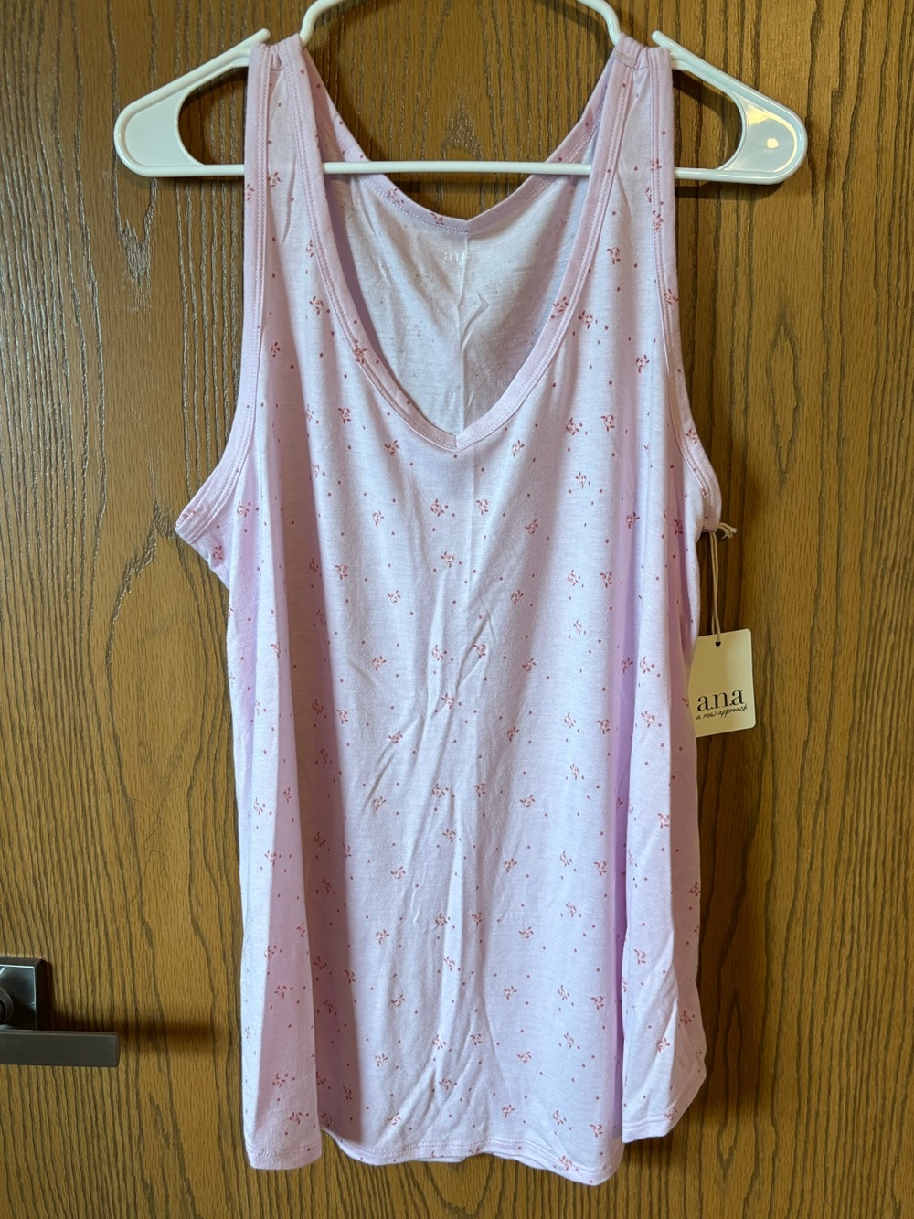 Light Pink Floral Tank Top